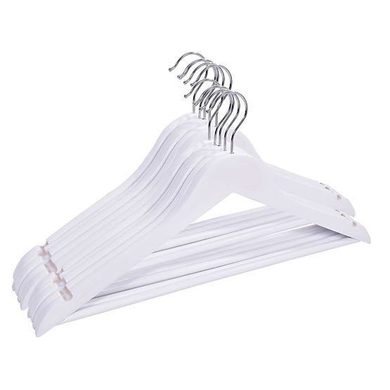 Wooden Hanger RONDO Set of 5 White