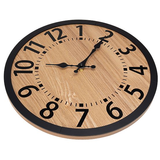 Wooden Loft Wall Clock ABBAS 35 cm