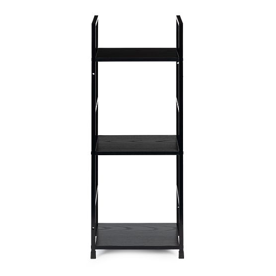 Wooden Modern Shelf Metal Frame LOFT 3 Shelves Black