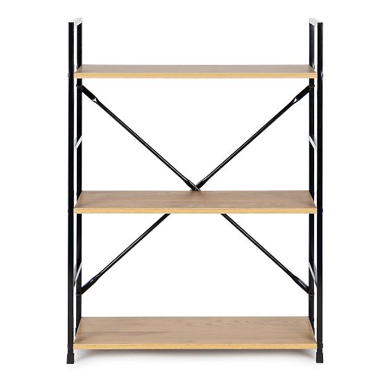 Wooden Shelf with Metal Frame Wide LOFT 3 Shelves