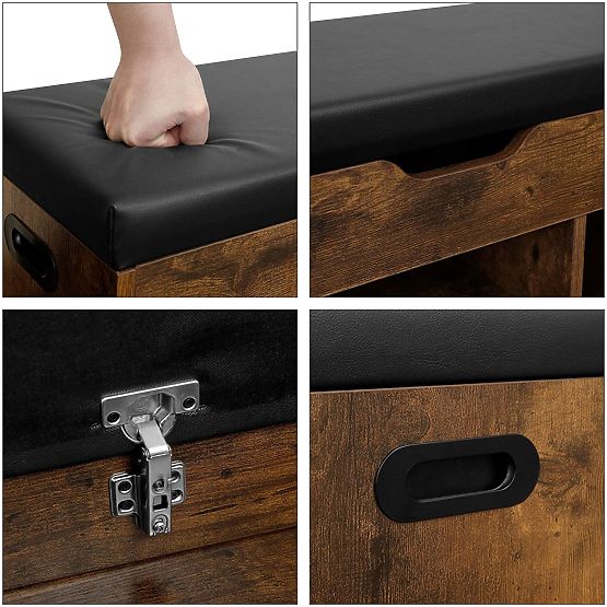 Wooden Shoe Cabinet with Bench LOFT