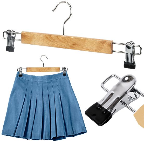 Wooden Skirt Hanger 1 Piece Natural