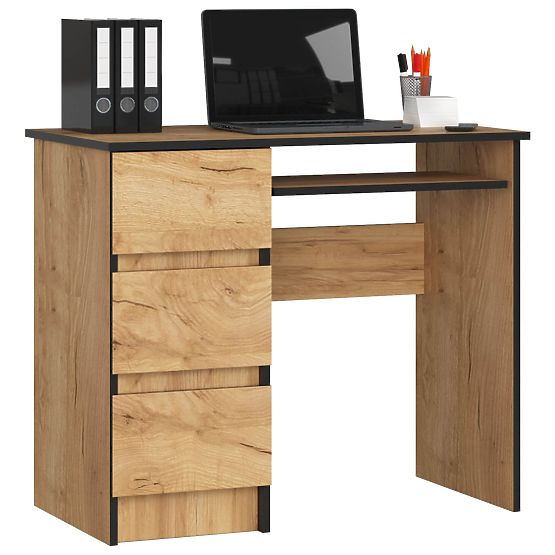 WRITING DESK A-6 CLP CRAFT OAK LEFT-SIDED