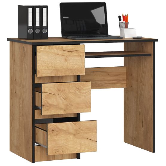 WRITING DESK A-6 CLP CRAFT OAK LEFT-SIDED