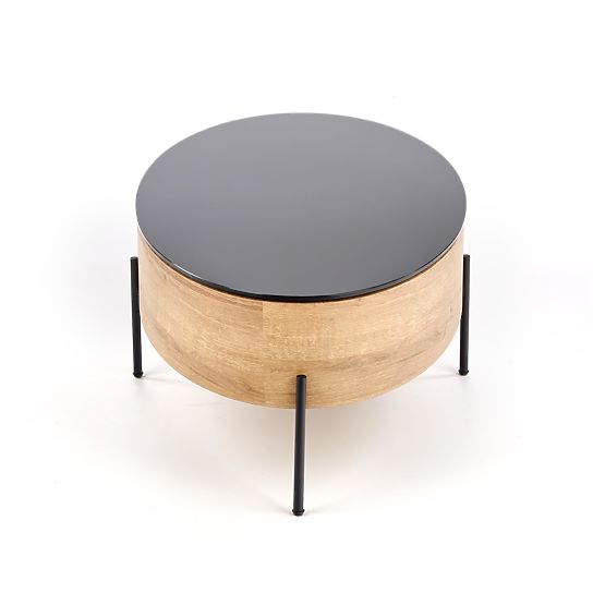 ZENGA Table with Function Black / Golden Oak