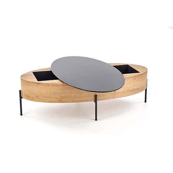 ZENGA Table with Function Black / Golden Oak