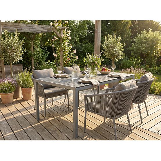 ZENON 150x90 cm Aluminum Garden Table