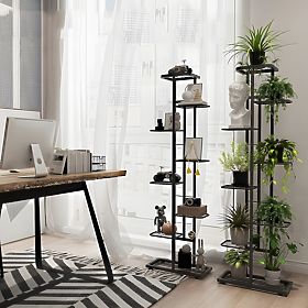 8-Level Plant Stand NEST Black, Halmar