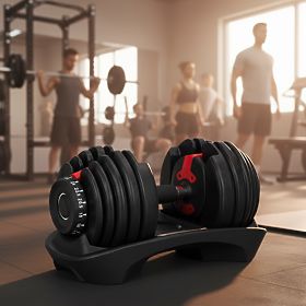 Adjustable Cast Iron Dumbbell with Stand Load 2.5-24 kg ModernHome