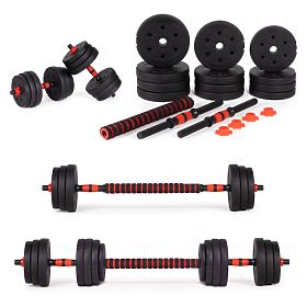 Adjustable Dumbbells 2 x 10kg Dumbbell Set 20kg Bar