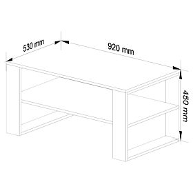 ALEX COFFEE TABLE OAK SONOMA / BLACK