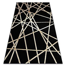 ALLURE 1964 Geometric Rug - Structural, Stylish, Glamour Black/Gold