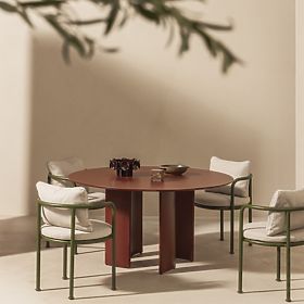 Amarello Garden Chair Aluminum, Light Beige/Green, Rounded