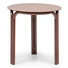 Amarello Garden Table 45 cm, Aluminum, Round, Wine Brown