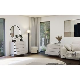 AMBER 3S Chest of Drawers 3 Drawers for Bedroom Living Room CASHMERE Beige