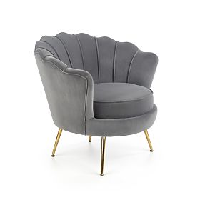 AMORINITO Relaxation Chair Gray/Gold, Halmar