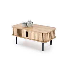ANGELINA Coffee Table, Natural/Black (1p=1pc), Halmar