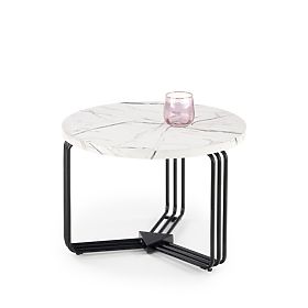 ANTICA M conference table top - white marble, frame - black (2p=1pc), Halmar