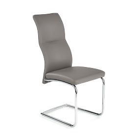 ARCO Chrome Metal Chair / Eco Leather Color Ash (1p=2pcs), Halmar