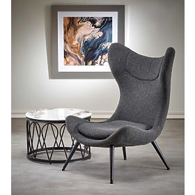 ATLANTIS Relaxation Chair Anthracite/Black, Halmar