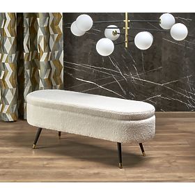 AVEIRO Bench with Storage, Cream