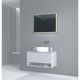 AVIOLA Mirror 80 cm + LED Artisan Oak