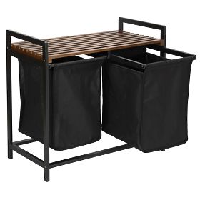 Bamboo Laundry Basket HANOI BLACK