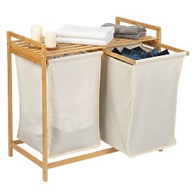 Bamboo Laundry or Toy Basket HANOI 2 Compartments