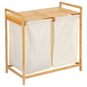 Bamboo Laundry or Toy Basket HANOI 2 Compartments