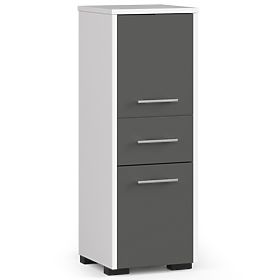 BATHROOM CABINET FIN COLUMN 30 2D 1SZ 85cm PK WHITE / GRAY