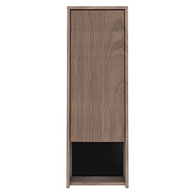 Bathroom Cabinet, Low Column Pezzo Walnut, Grooved