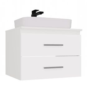 BATHROOM CABINET UNDER SINK NEL 60 WITH 2 DRAWERS WHITE