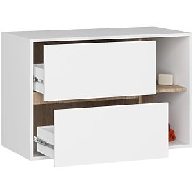 BATHROOM CABINET UNDER SINK VAMI W90 2DR 2S PK WHITE / SONOMA OAK