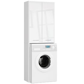 BATHROOM COLUMN FIN 180 WASHING MACHINE FULL 2D - WHITE / WHITE GLOSS