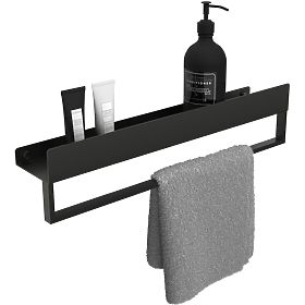 Bathroom Shelf for Bathtub SF01 60 cm Black Matte, Rea