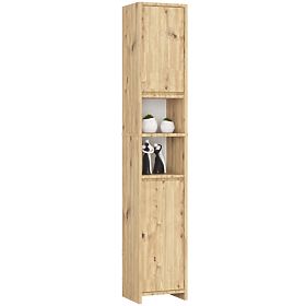 Bathroom Shelf Uni - Artisan Oak - 2 Doors 2 Niches