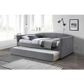 Bed with Trundle SANNA 90 x 200 cm - Gray, Halmar