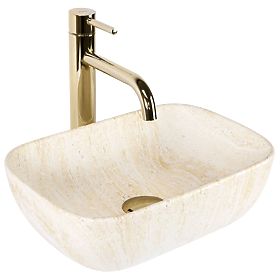 BELINDA MINI TRAVERTINE MATT COUNTERTOP BASIN