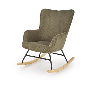 BELMIRO Relaxation Chair with Rocking Function, Olive (1p=1pc), Halmar