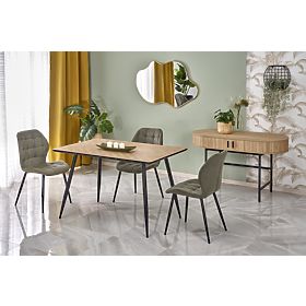 BERTO Table Top - Natural, Leg - Black (2p=1pc), Halmar