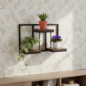 Black Loft Planter JOSE RUSTIC Aged Oak