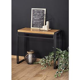 BOLIVAR KN1 Console Golden Oak / Black (1p=1pc), Halmar