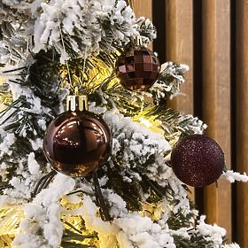 BROWN CHRISTMAS BALLS 34 PCS SYSD1688-038, Tutumi
