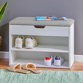 Cabinet Shelf Bench for Shoes with Seat, MODERNHOME