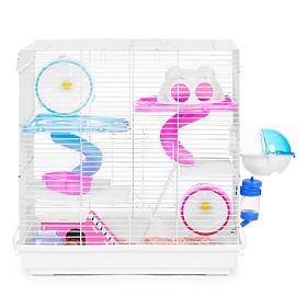 Cage for Hamsters, Guinea Pigs, and Rodents with Complete Equipment, PETSI