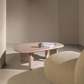 Cameron Coffee Table 130 cm, Nude, Glossy