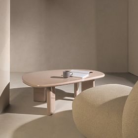 Cameron Coffee Table 130 cm, Nude, Glossy