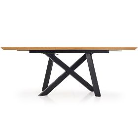 CAPITAL Table 160-200 cm, Golden Oak / Black (2p=1pc)