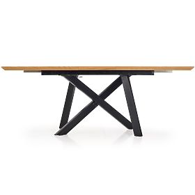 CAPITAL Table 160-200 cm, Golden Oak / Black (2p=1pc), Halmar
