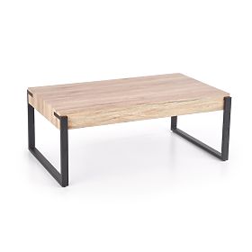 CAPRI Coffee Table Oak San Remo / Black (1p=1pc), Halmar